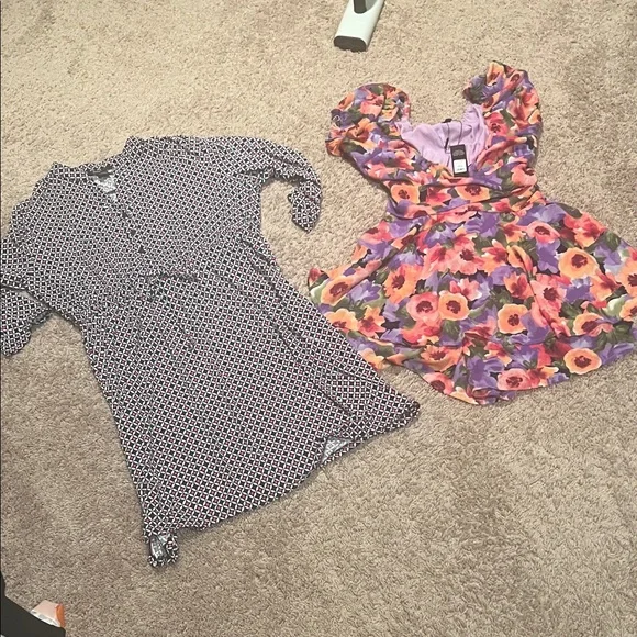 Floral and Geometric Patterned Dress and Romper - Picture 1 of 8